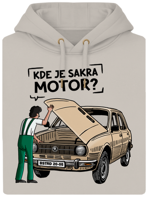 Kde je motor? unisex mikina premium Pastel Macchiato