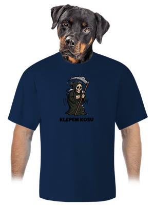 Klepem kosu unisex tričko oversized Midnight Blue