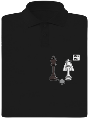 Šach mat pánska polokošeľa Black