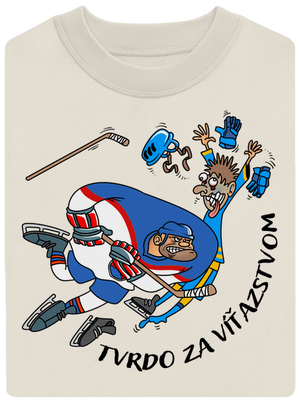 Tvrdo za víťazstvom unisex mikina bez kapucne Off White