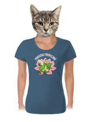 Pobozkaj princeznú a princa dámske tričko Denim