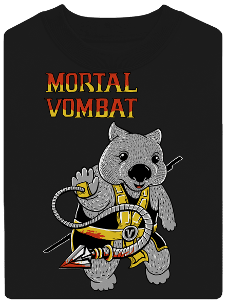 Mortal Vombat unisex mikina bez kapucne Black
