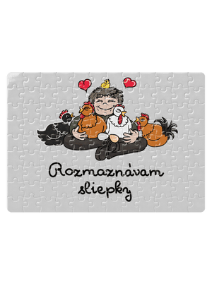 Rozmaznávam sliepky puzzle White