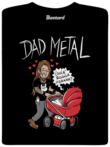 Dad metal detské tričko Black