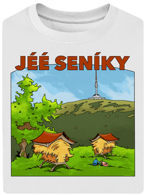 Jeseníky unisex tričko oversized White