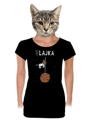 Vlajka dámske tričko s lemom Black