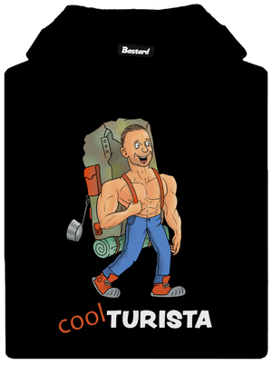 Cool turista pánska mikina klokanka Black