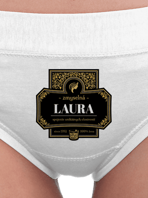 Alkoholová etiketa dámske nohavičky White