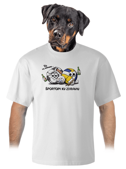 Športom ku zdraviu unisex tričko oversized White