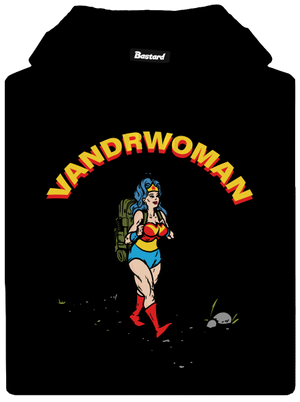 Vandrwoman pánska mikina klokanka Black