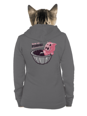 Vo forme dámska mikina na zips Steel Gray