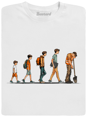 Evolúcia študenta detské tričko White