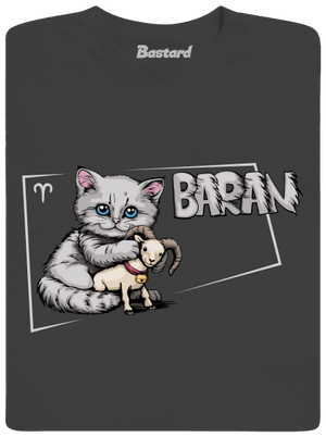 Mačací horoskop: Baran pánske dlhý rukáv Dark Grey