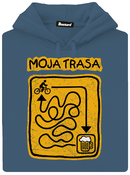 Moja trasa dámska mikina klokanka Denim