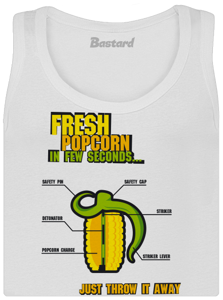 Popcorn grenade dámske tielko klasické White
