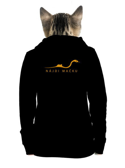 Nájdi mačku dámska mikina na zips Black