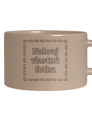 Vlastná potlač hrnček makronka Brown Macaron