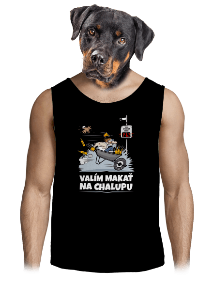 Valím na chalupu pánske tielko Black
