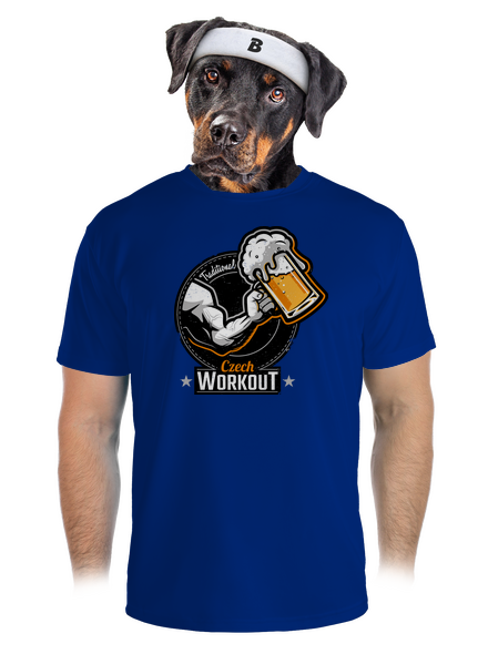 Czech workout pánske športové tričko Royal Blue Mal