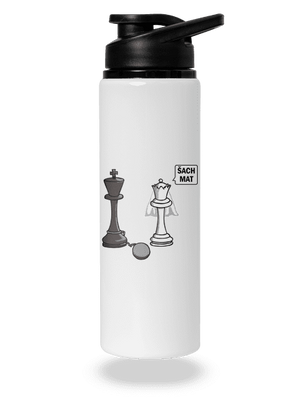 Šach mat flaša na vodu White