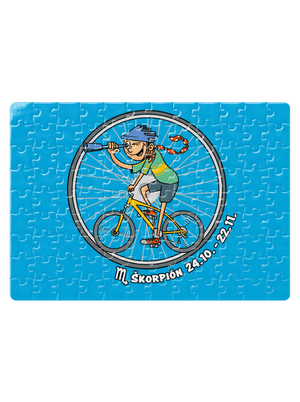 Cyklistický horoskop: Škorpión puzzle White