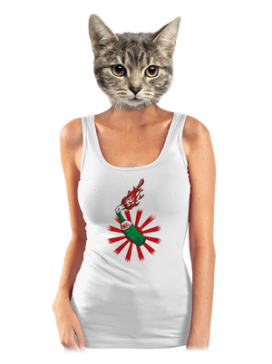 Kamikaze dámske tielko klasické White