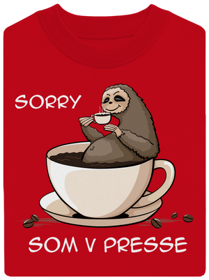 V presse unisex mikina bez kapucne Red