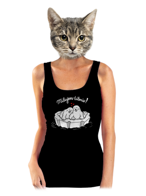 Milujem túlenie dámske tielko klasické Black