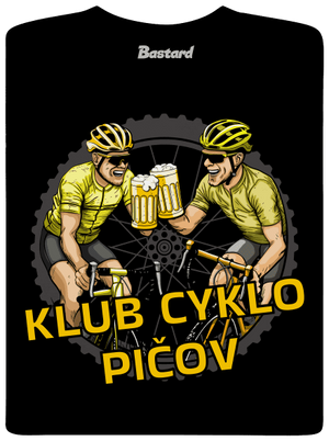 Klub cyklo pičov pánske tričko Black