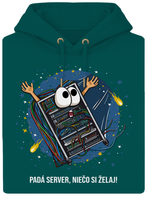 Padá server unisex mikina premium Emerald Green