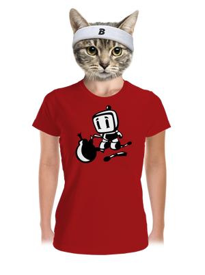 Bomberman dámske športové tričko Red Mal