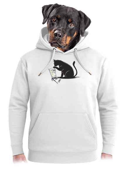 Mačka a pohár unisex mikina premium Snowwhite