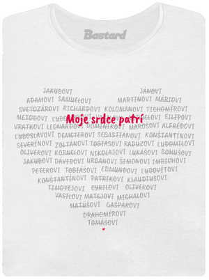 Moje srdce patrí dámske tričko prémium White