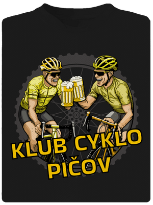 Klub cyklo pičov pánske športové tričko Black