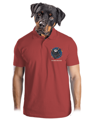 Padá server pánska polokošeľa Burgundy