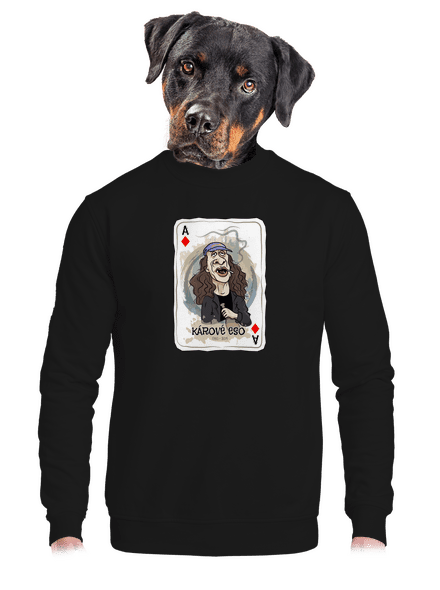 Kárové eso unisex mikina bez kapucne Black