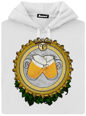 Pivný horoskop: Baran dámska mikina klokanka White