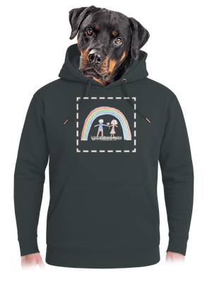 Detské kresby - Nahraj vlastnú unisex mikina premium Charcoal