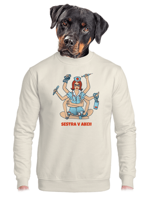 unisex mikina bez kapucne