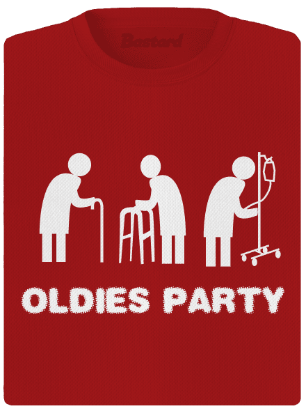 Oldies party dámske športové tričko Red Mal