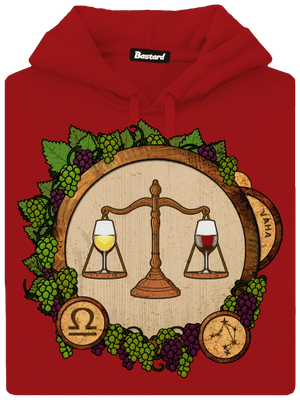 Vínny horoskop: Váha dámska mikina klokanka Red Mal