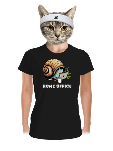 Slimákov home office dámske športové tričko Black