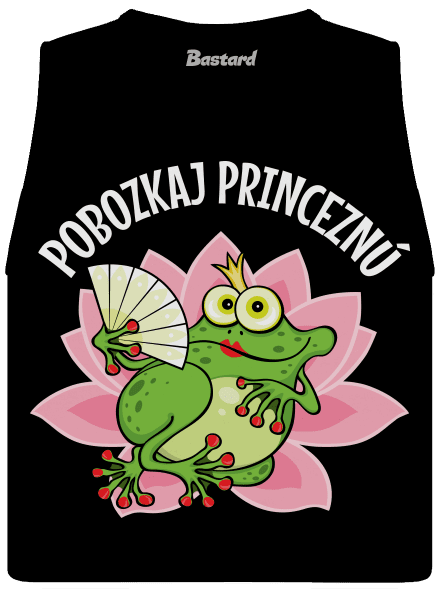 Pobozkaj princeznú a princa dámske tielko voľné Black