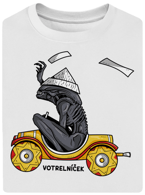 Votrelníček unisex tričko oversized White