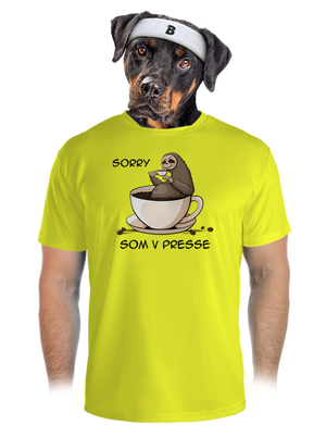 V presse pánske športové tričko Neon Yellow