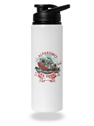 Alfasumci na vode flaša na vodu White