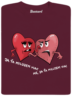 Srdiečka detské tričko Burgundy