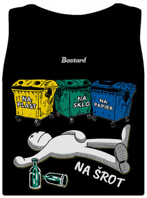 Tříděný odpad dámske tielko klasické Black