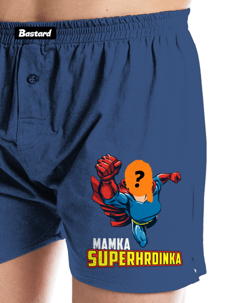 Mamka superhrdinka pánske trenky Blue