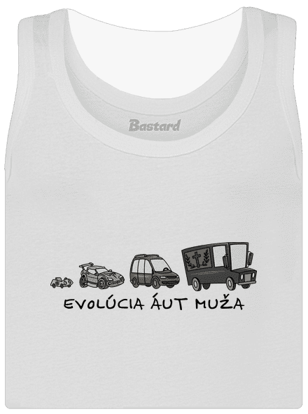 Evolúcia áut muža dámske tielko klasické White